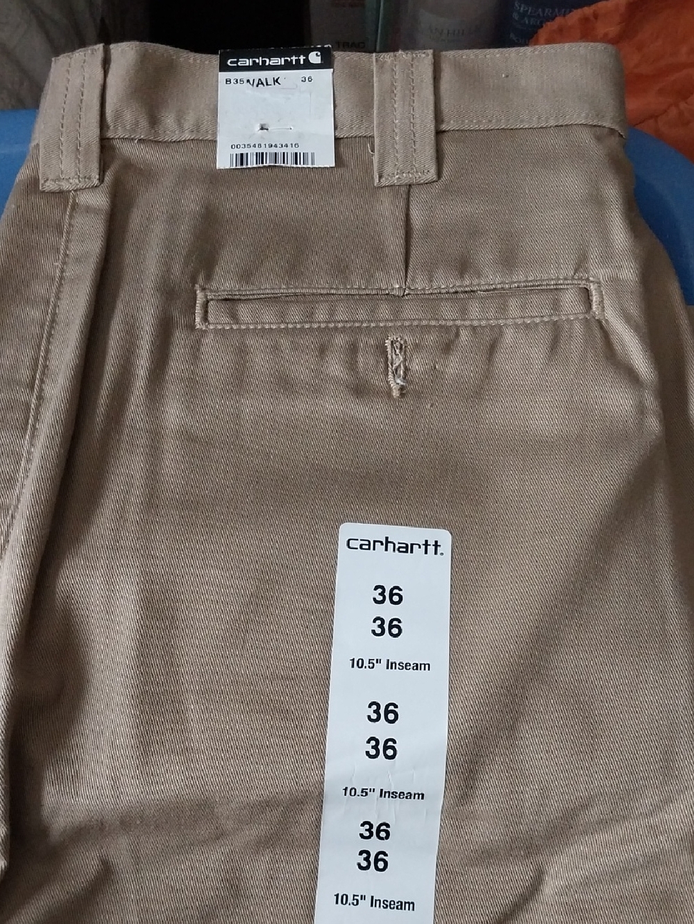 Carhartt Tan/Beige Straight Mens Work/ Casual Shorts